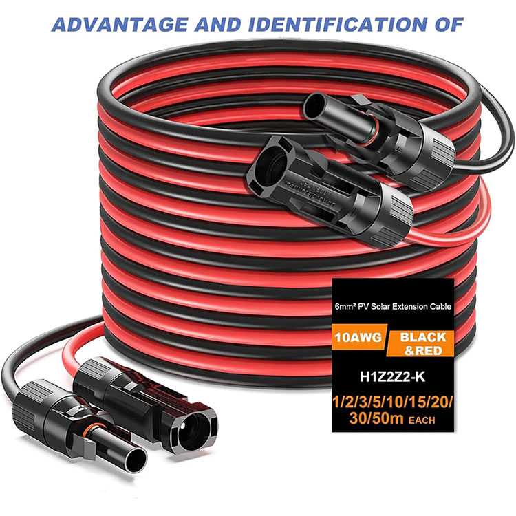 Cord Estyniad 50 Traed 10AWG ar gyfer System PV wedi'i osod ar y ddaear